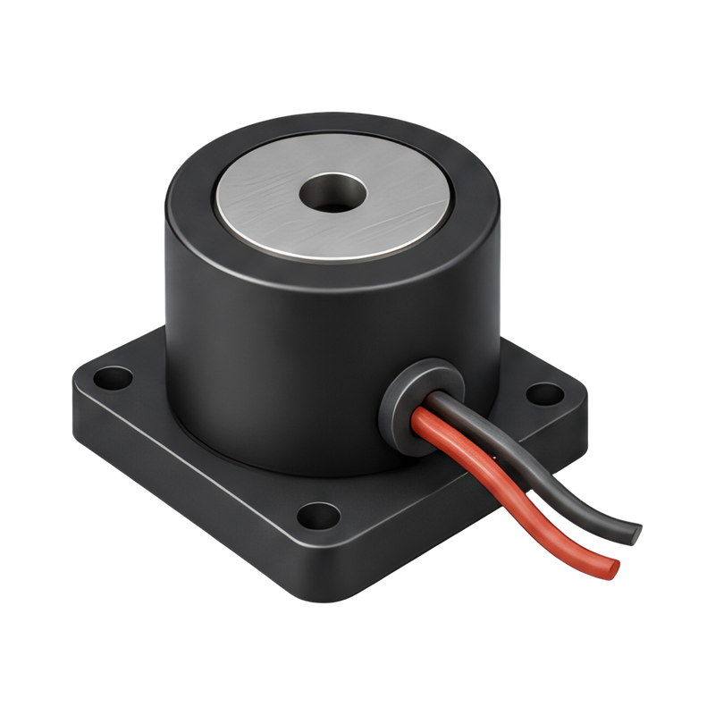Electromagnet coil on block