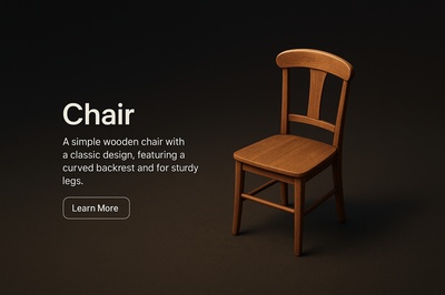 Detailed 3D Render of a Classic Wooden Chair