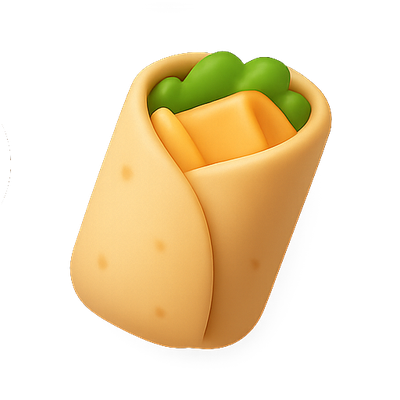Colorful Cartoon Burrito Illustration