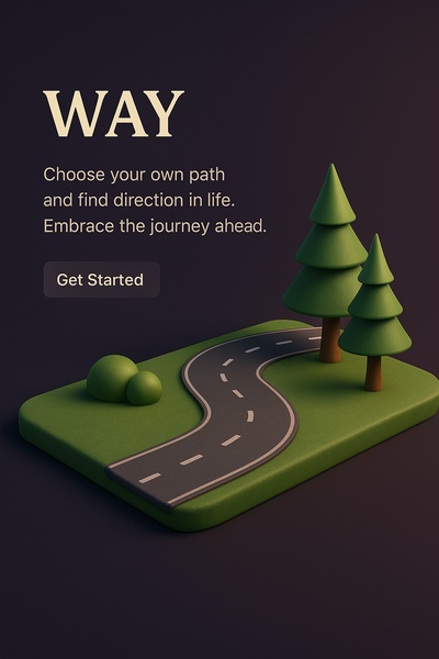 Aerial Perspective of a Stylized 3D Scene Featuring a Road
