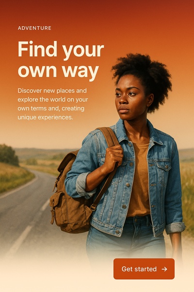 Creative Web Page Design for Adventure Theme