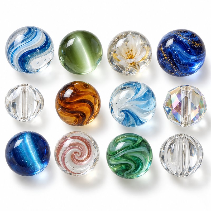 glass marbles design elements
