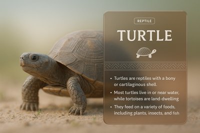 Stylish Turtle Design with Informative Block