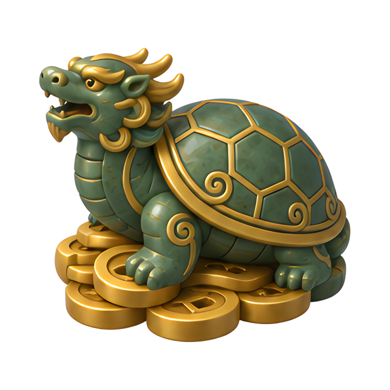 Feng Shui dragon turtle statue
