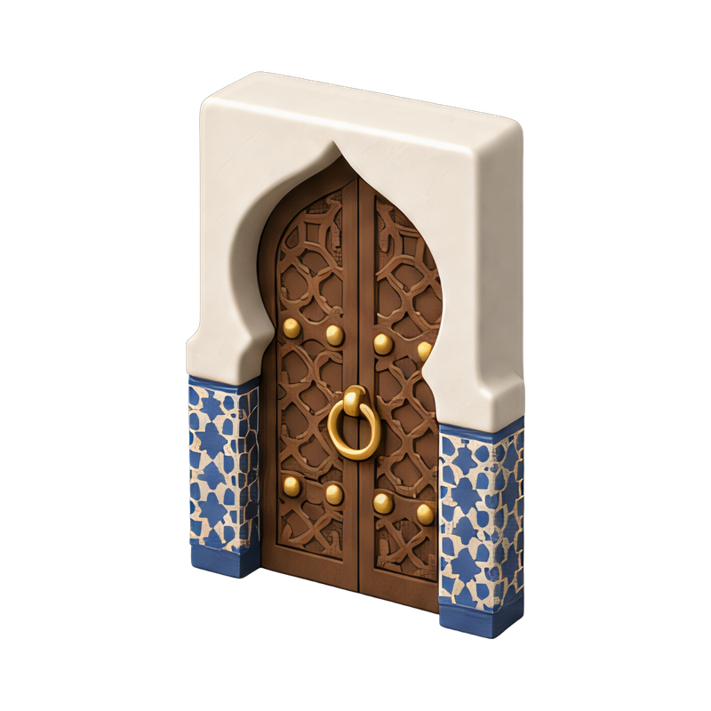 intricate moroccan door design