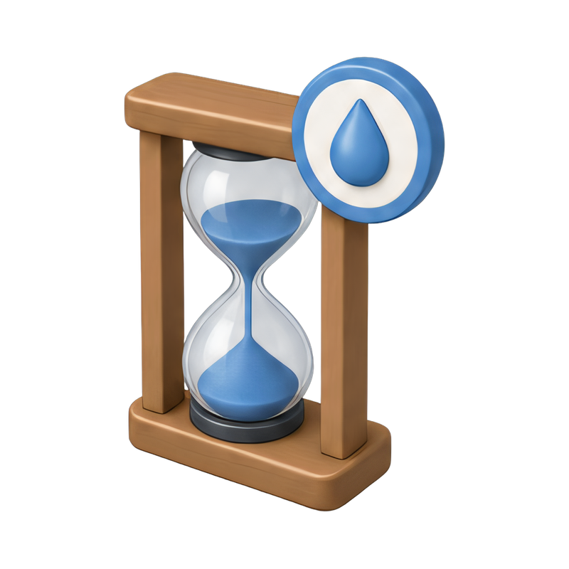 hourglass water reminder