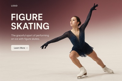 Stylish Figure Skating Web Design Concept