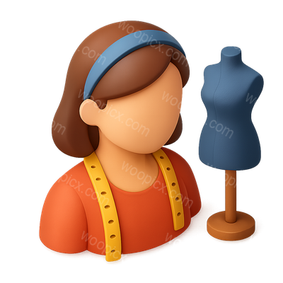 3D Seamstress Icon with Mannequin Design