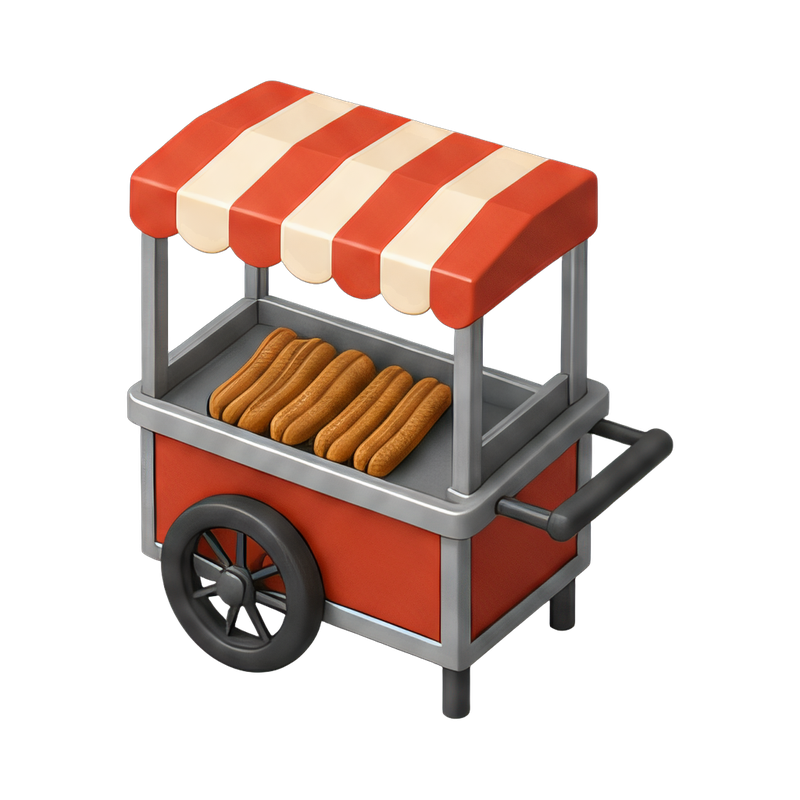 vibrant churro cart display
