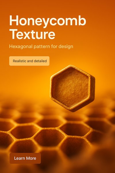 Realistic Honeycomb Texture for Design Projects