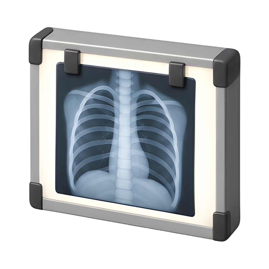 chest x-ray on lightbox