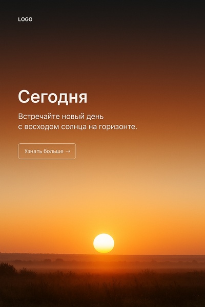 Stunning Sunrise Over Horizon with Inspirational Text