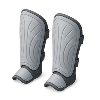 Stylish 3D Icon of Protective Shin Guards