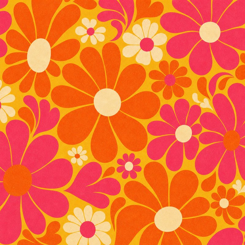 Retro daisy design element