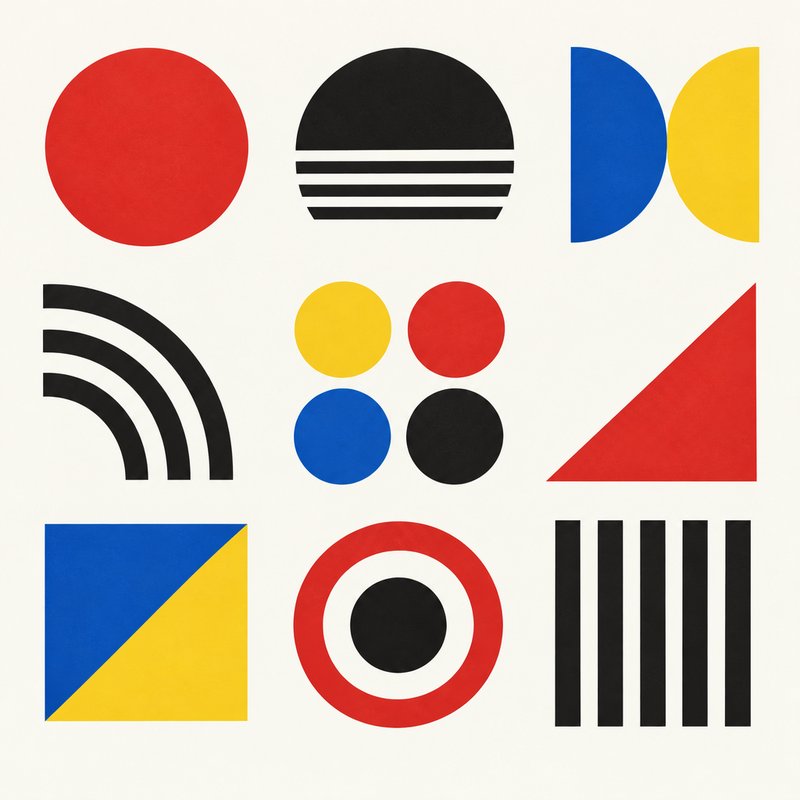 Bauhaus geometric design elements