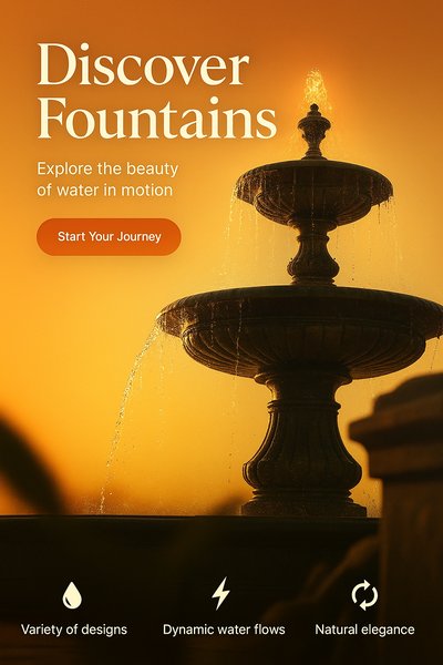 Dynamic Fountain Scene with Captivating Water Motion