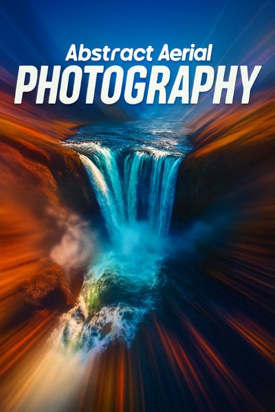 Vivid Aerial View of a Cascading Waterfall