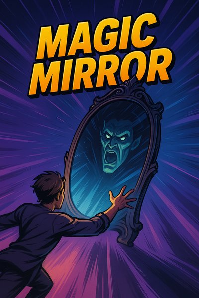 Dynamic Illustration of a Magic Mirror Scene