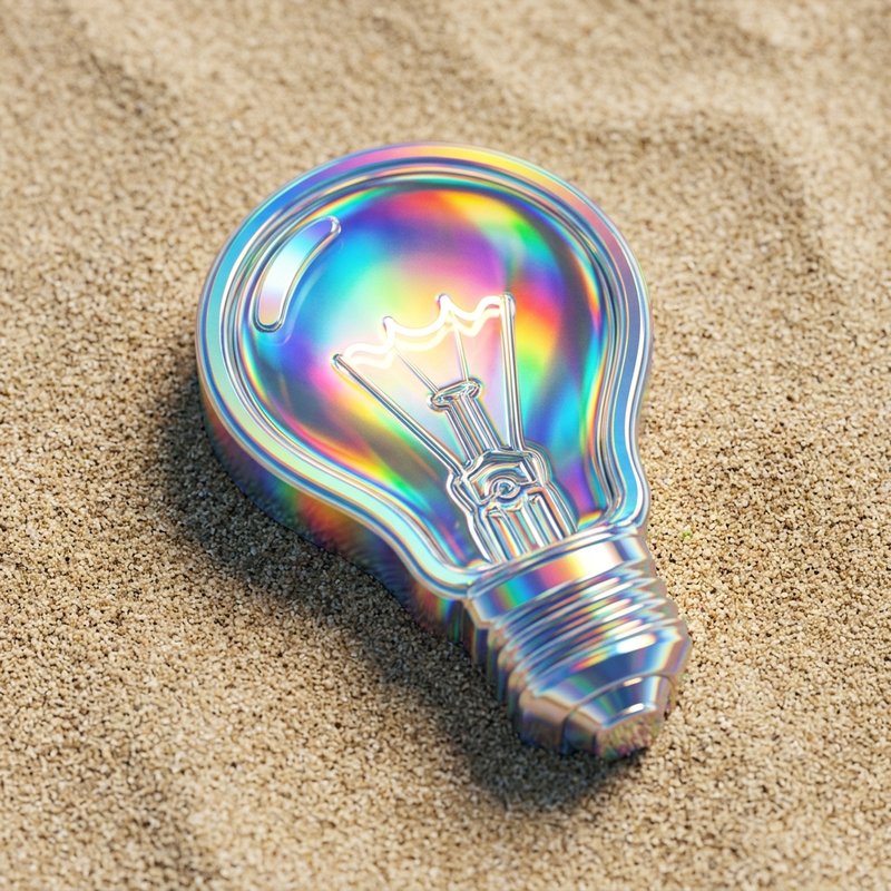 glowing lightbulb on dark background