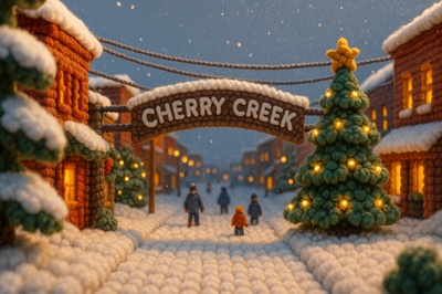Cozy Winter Scene in Cherry Creek, Denver