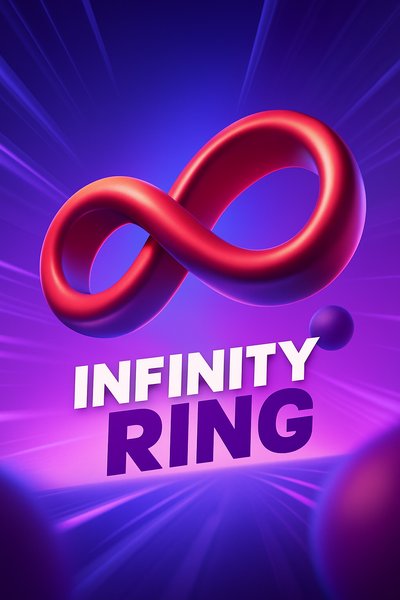 Dynamic Infinity Ring Illustration with Bold Text