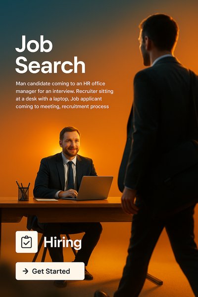 Professional Job Search Scene for Recruitment Process