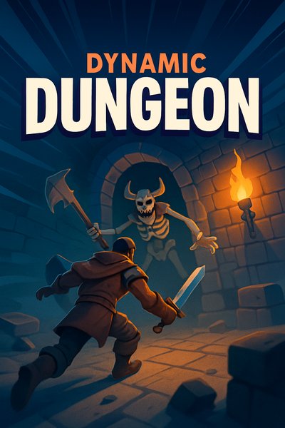 Dynamic Dungeon Adventure with Skeleton and Hero