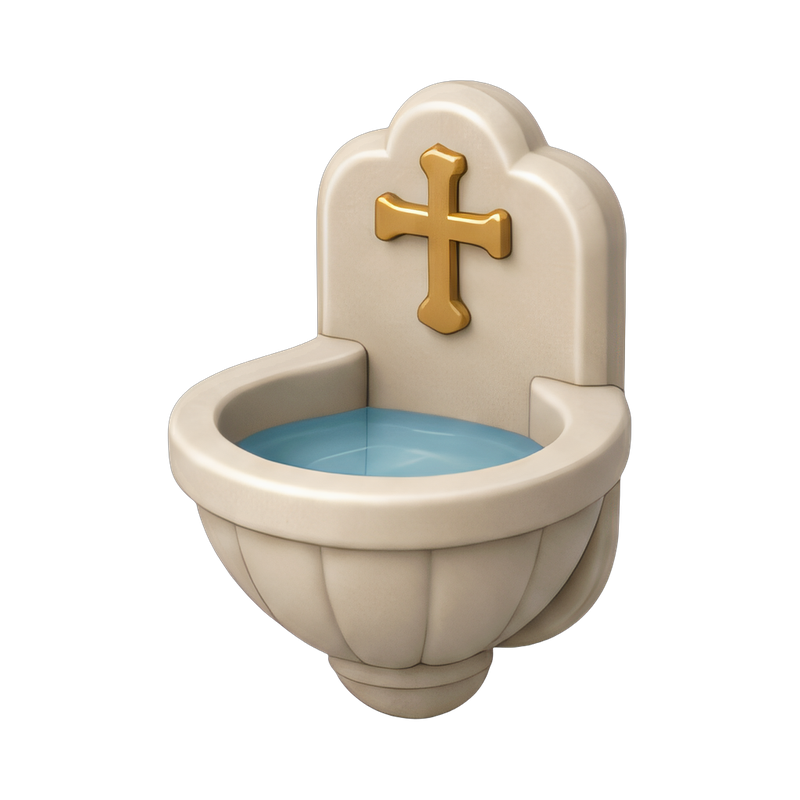 small holy water font
