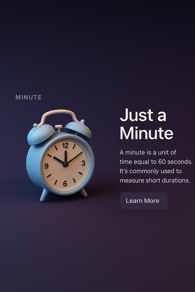 3D Scene Depicting Time with a Blue Alarm Clock