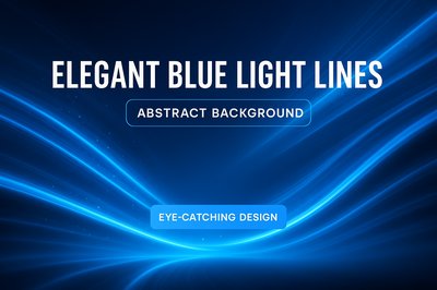 Abstract Blue Light Lines Background with Elegant Design