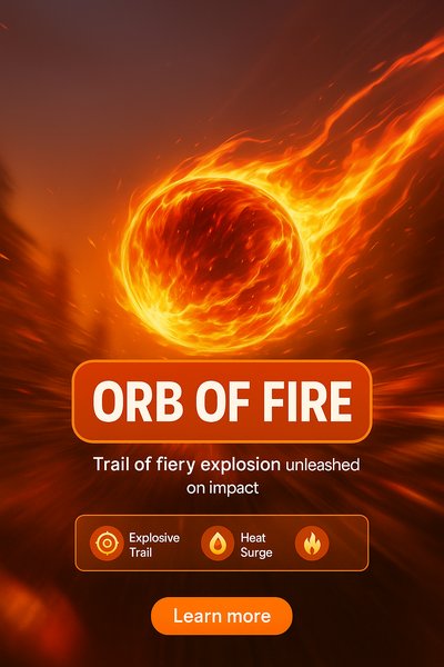 Dynamic Orb of Fire with Explosive Effects