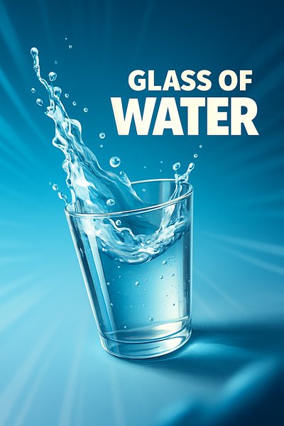 Dynamic Glass of Water with Splash Effect
