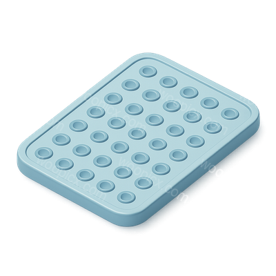 Stylish 3D Bath Mat Icon with Suction Design