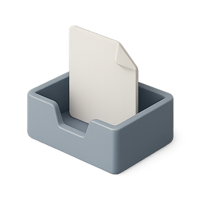 Minimalist Document Holder with Paper