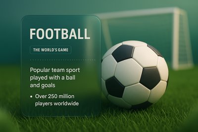 3D Football Graphic with Engaging Design Elements