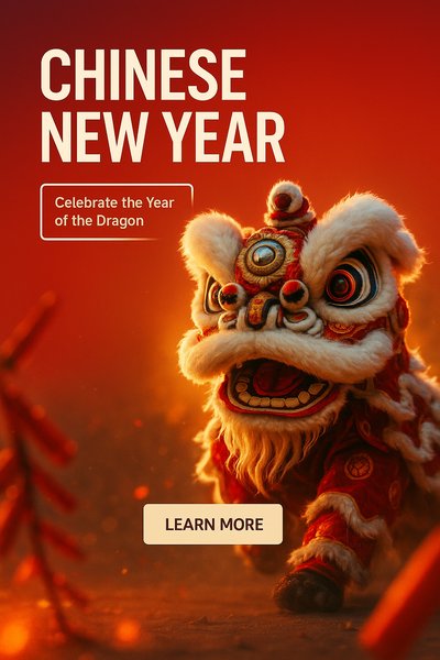 Vibrant Chinese New Year Celebration Graphic