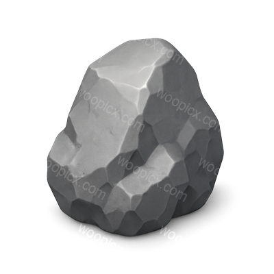 Stylized 3D Tin Ore Icon with Isometric View