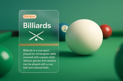 3D Billiards Illustration with Integrated Design Elements