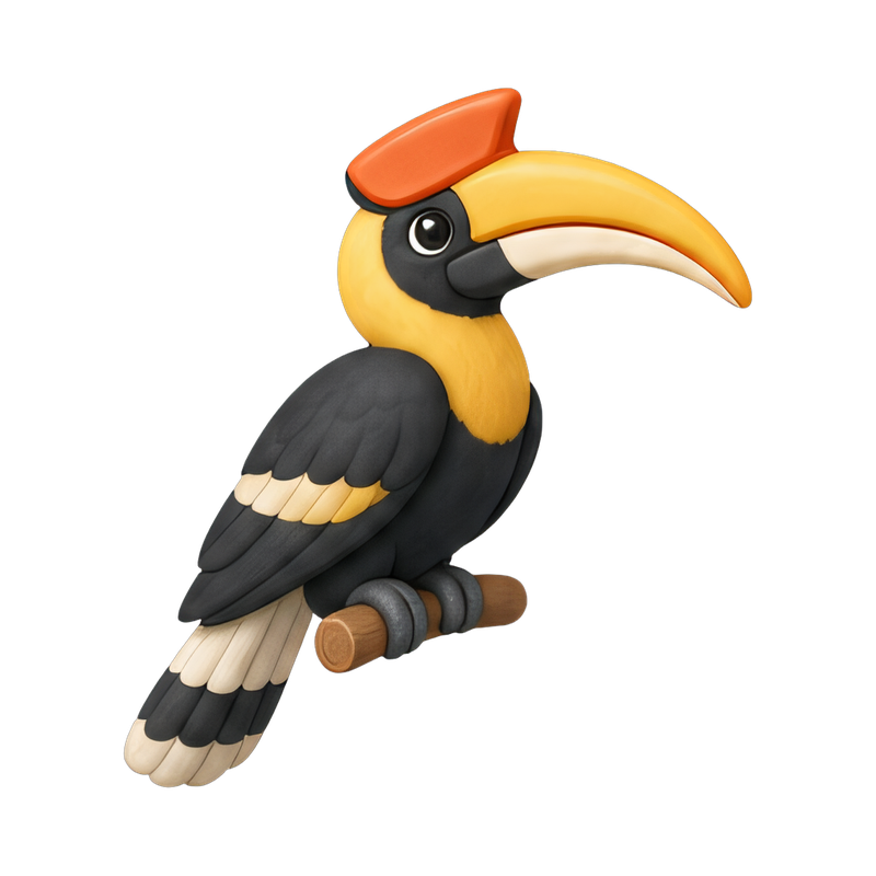 hornbill perched on a branch