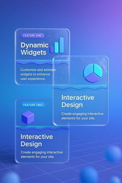 3D Web Design with Dynamic Widgets and Interactive Elements