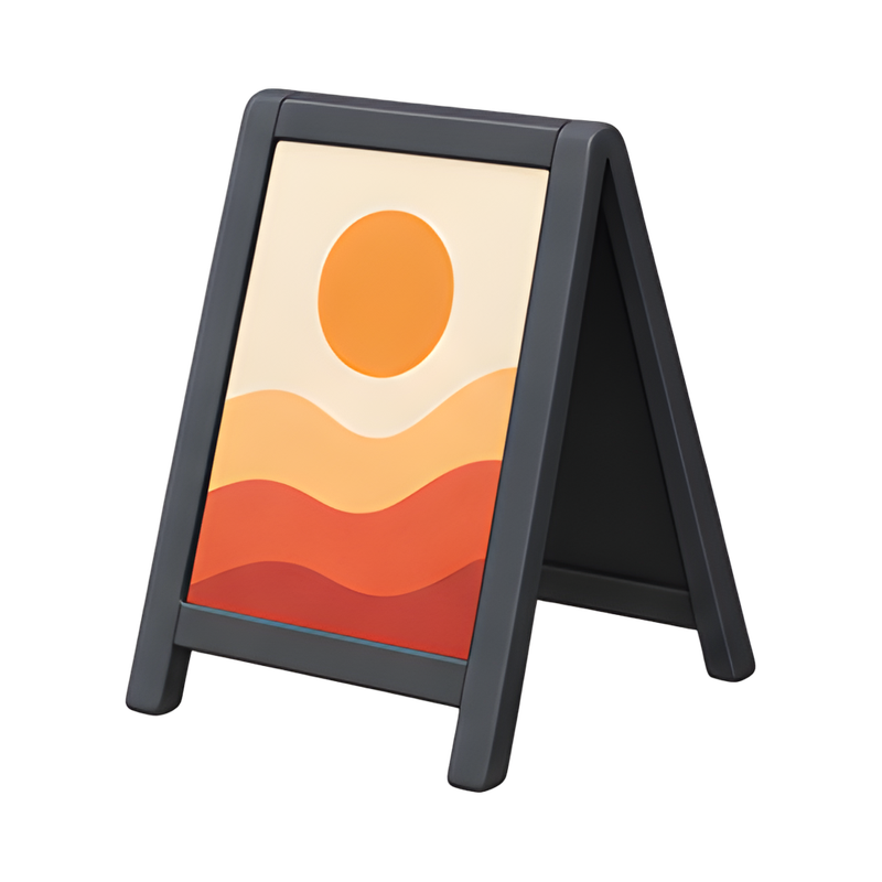 A-frame sidewalk sign board