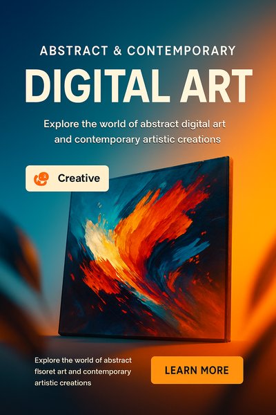 Abstract Digital Art Promotion Graphic