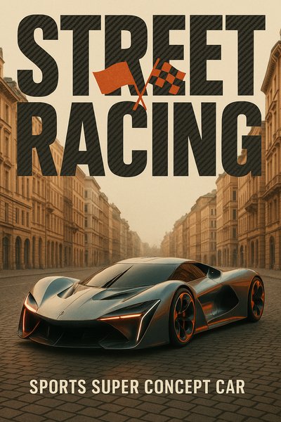 Dynamic Sports Car Concept for Street Racing Promotion