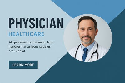 Layered Composition Featuring a Physician in Healthcare Context