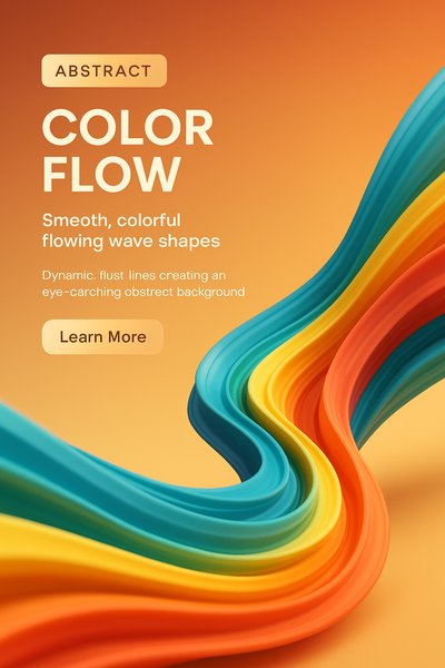 Vibrant Abstract Design with Flowing Colors and Shapes