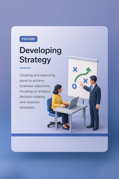 3D Corporate Strategy Illustration for Business Concepts