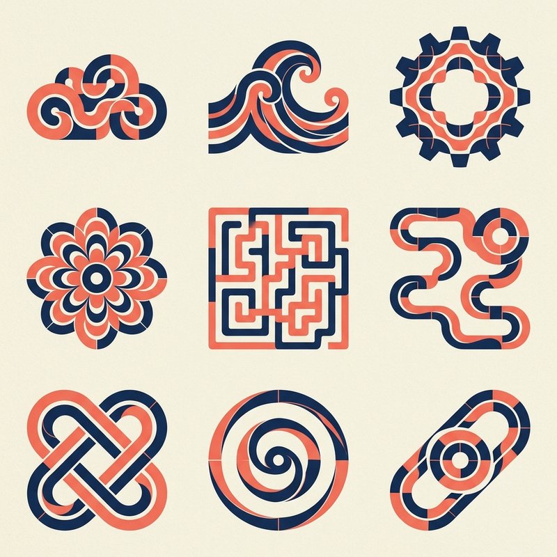 Truchet tile pattern design