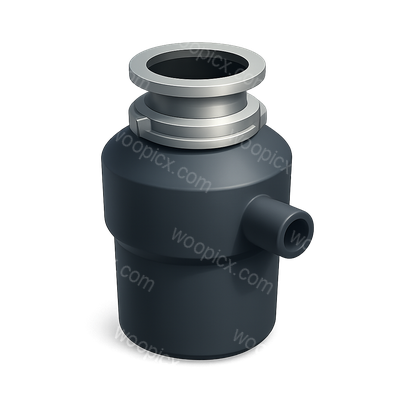 Stylish 3D Garbage Disposal Unit Icon Design