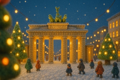 A Winter Wonderland at the Brandenburg Gate, Berlin