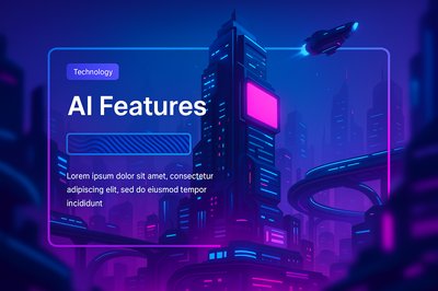 Futuristic Cyberpunk City at Night with AI Features